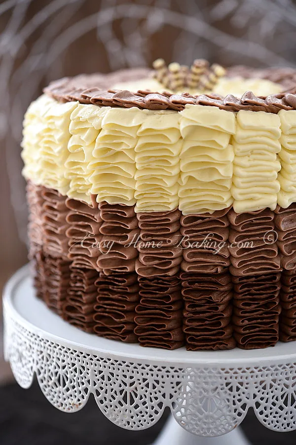 Chocolate Ruffle Cake