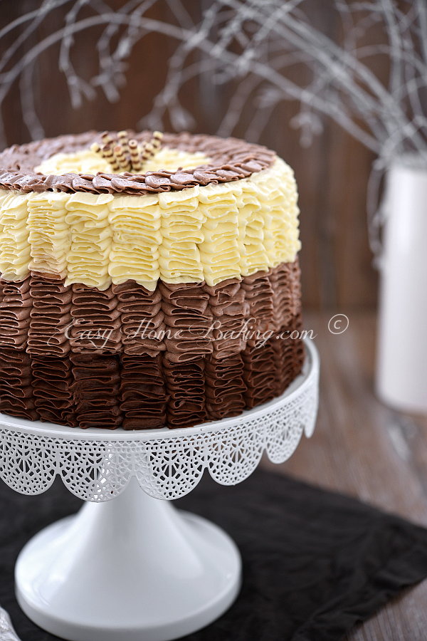Chocolate Ruffle Cake
